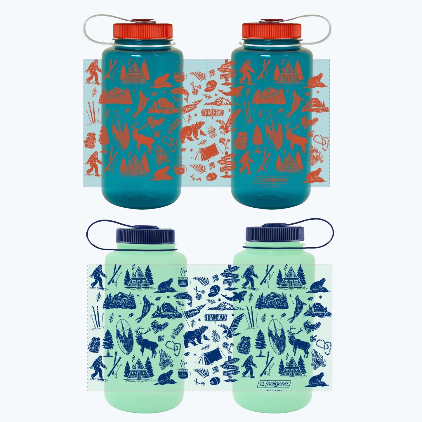 Pacific Northwest Patterns Nalgene Bottle