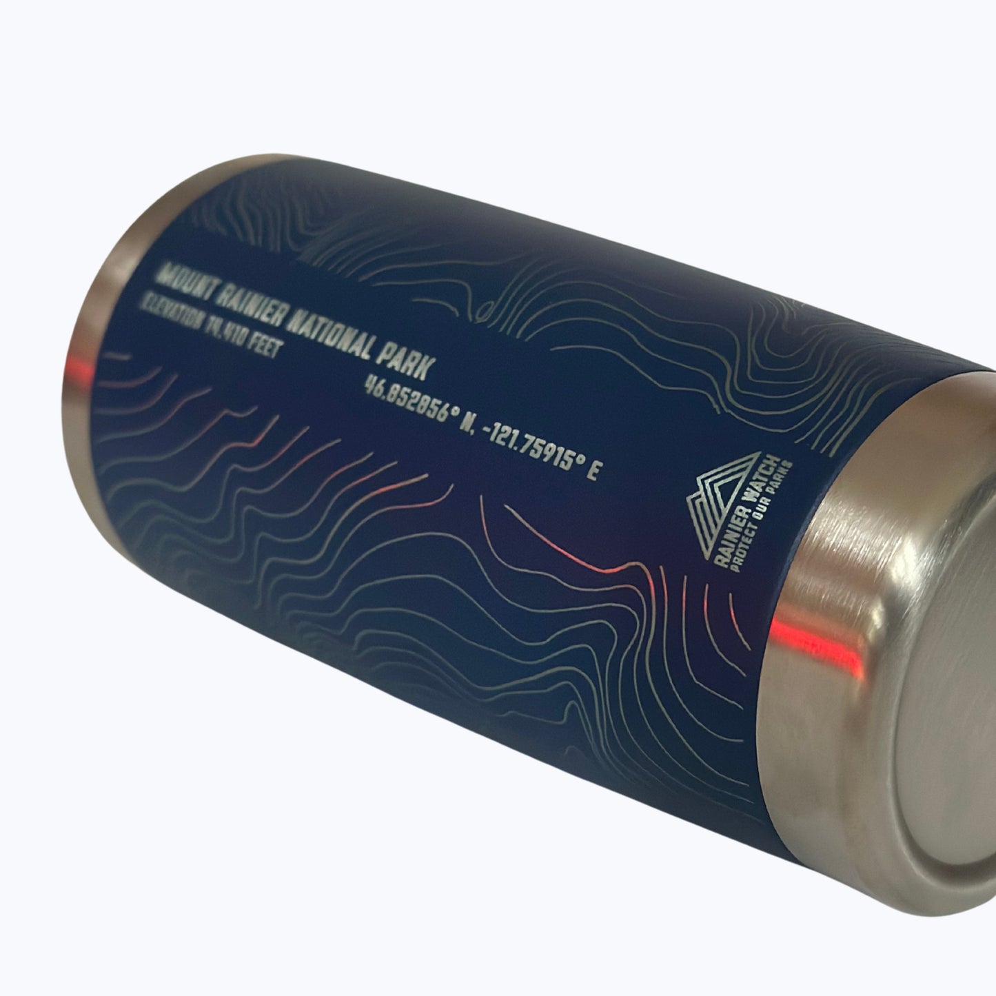 Mount Rainier National Park Topo Travel Coffee Tumbler (20oz) - Navy