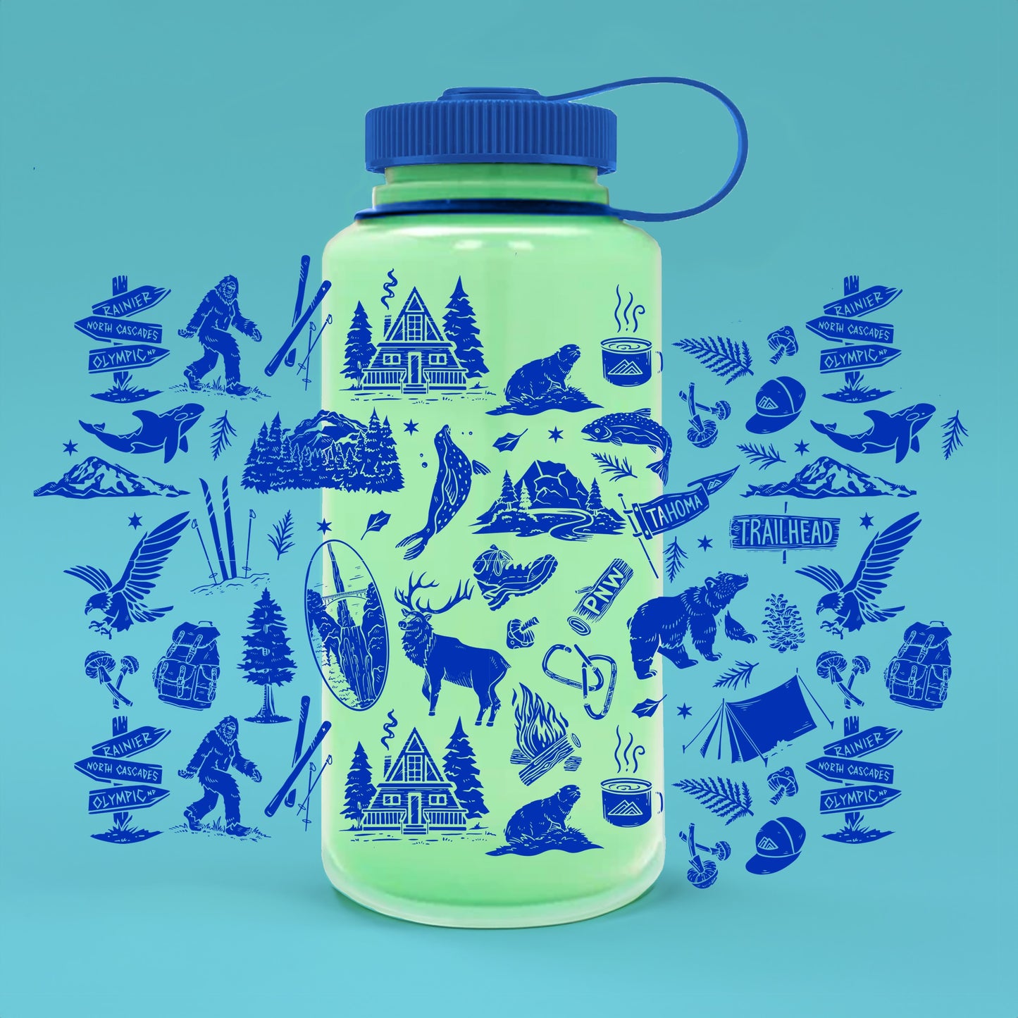 Pacific Northwest Patterns Nalgene Bottle