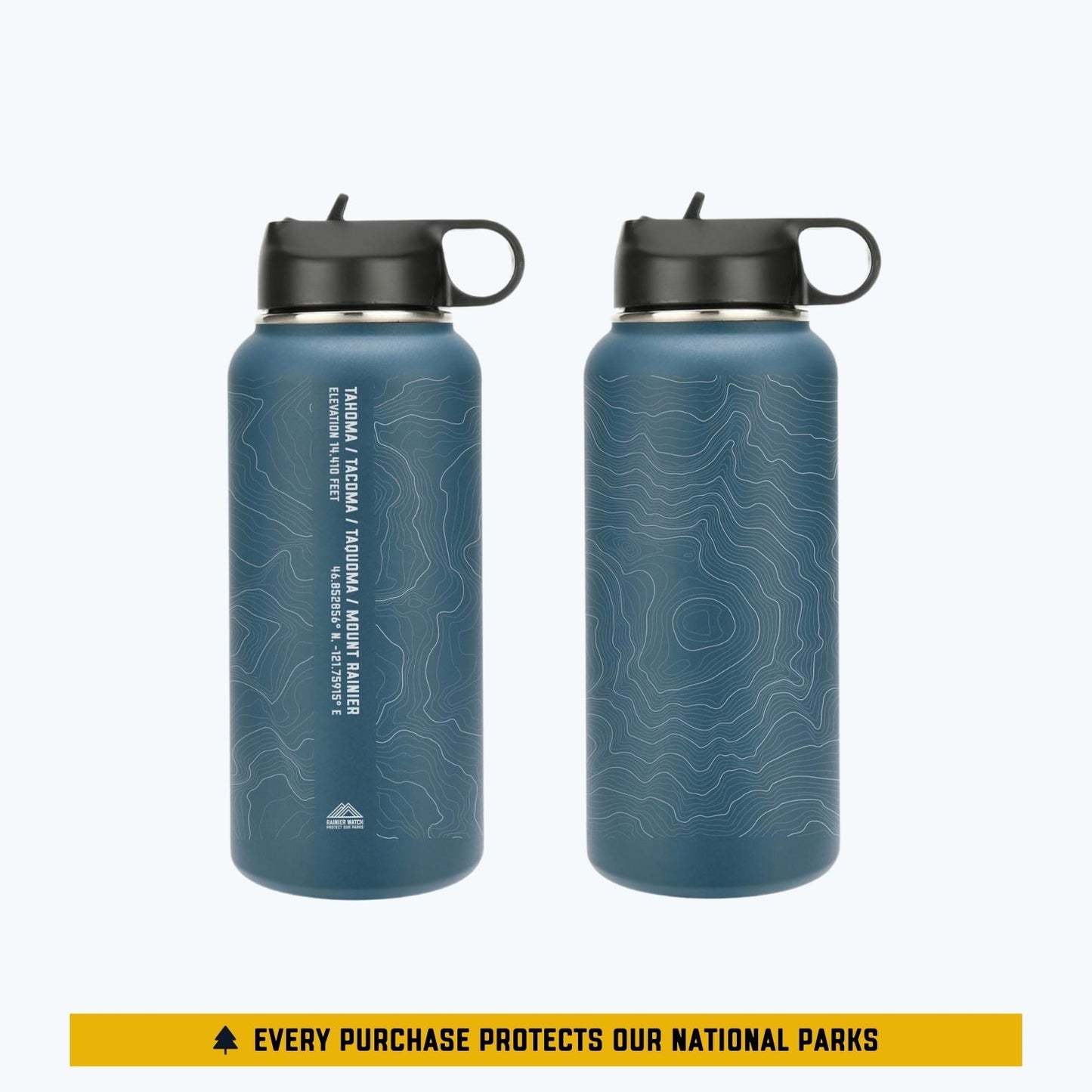 Tahoma Mount Rainier Topo Bottle