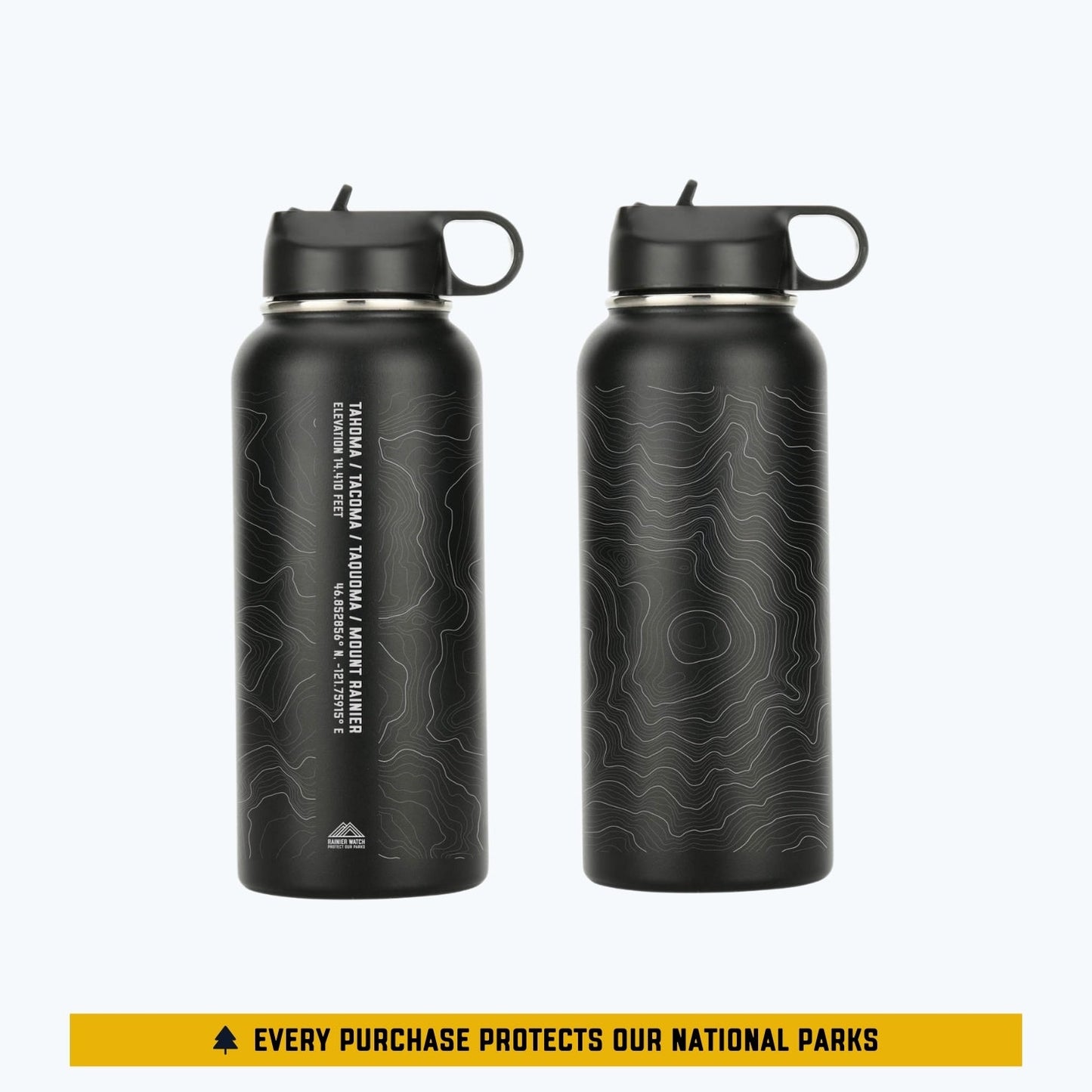 Tahoma Mount Rainier Topo Bottle