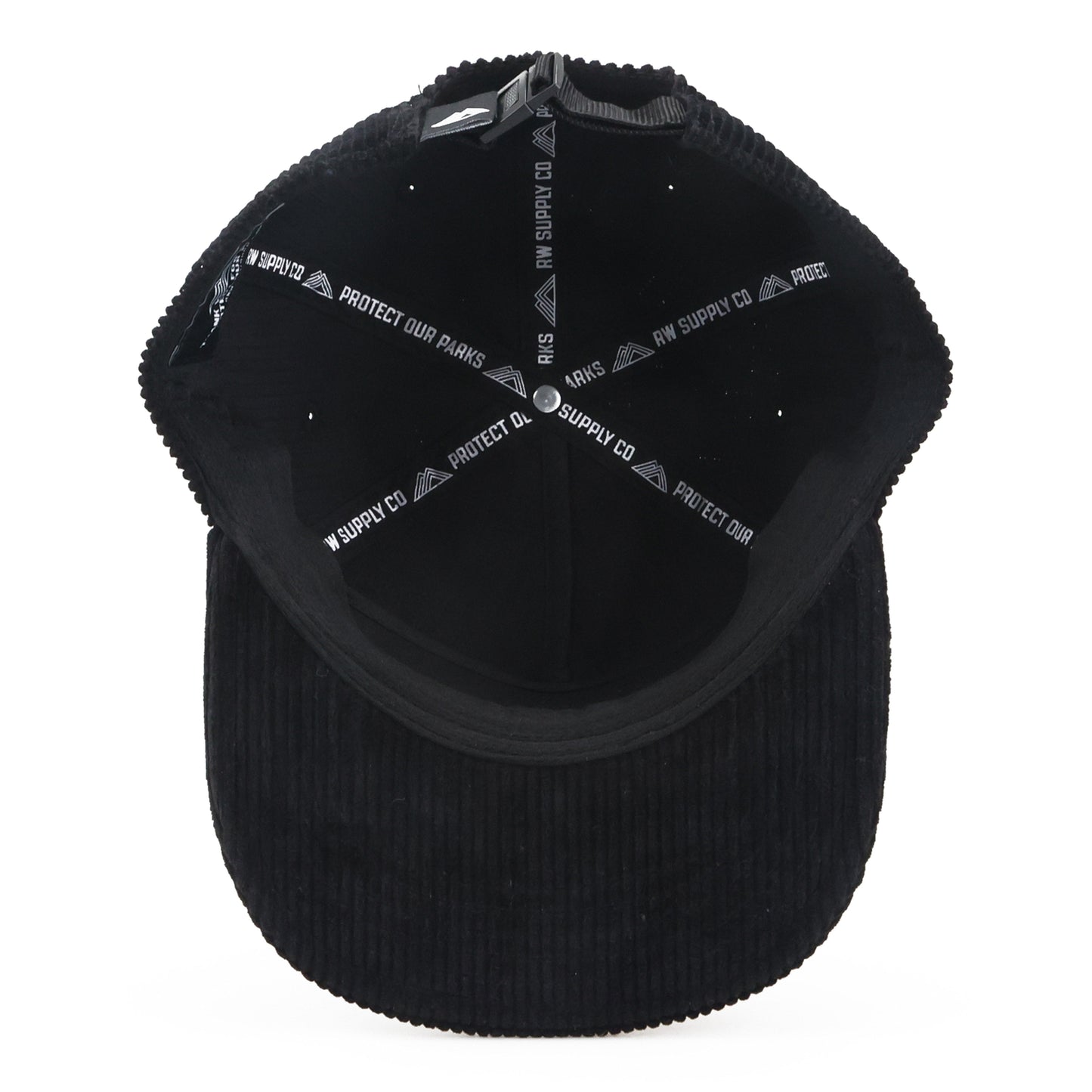 Neon Sunset Corduroy Cap - Black