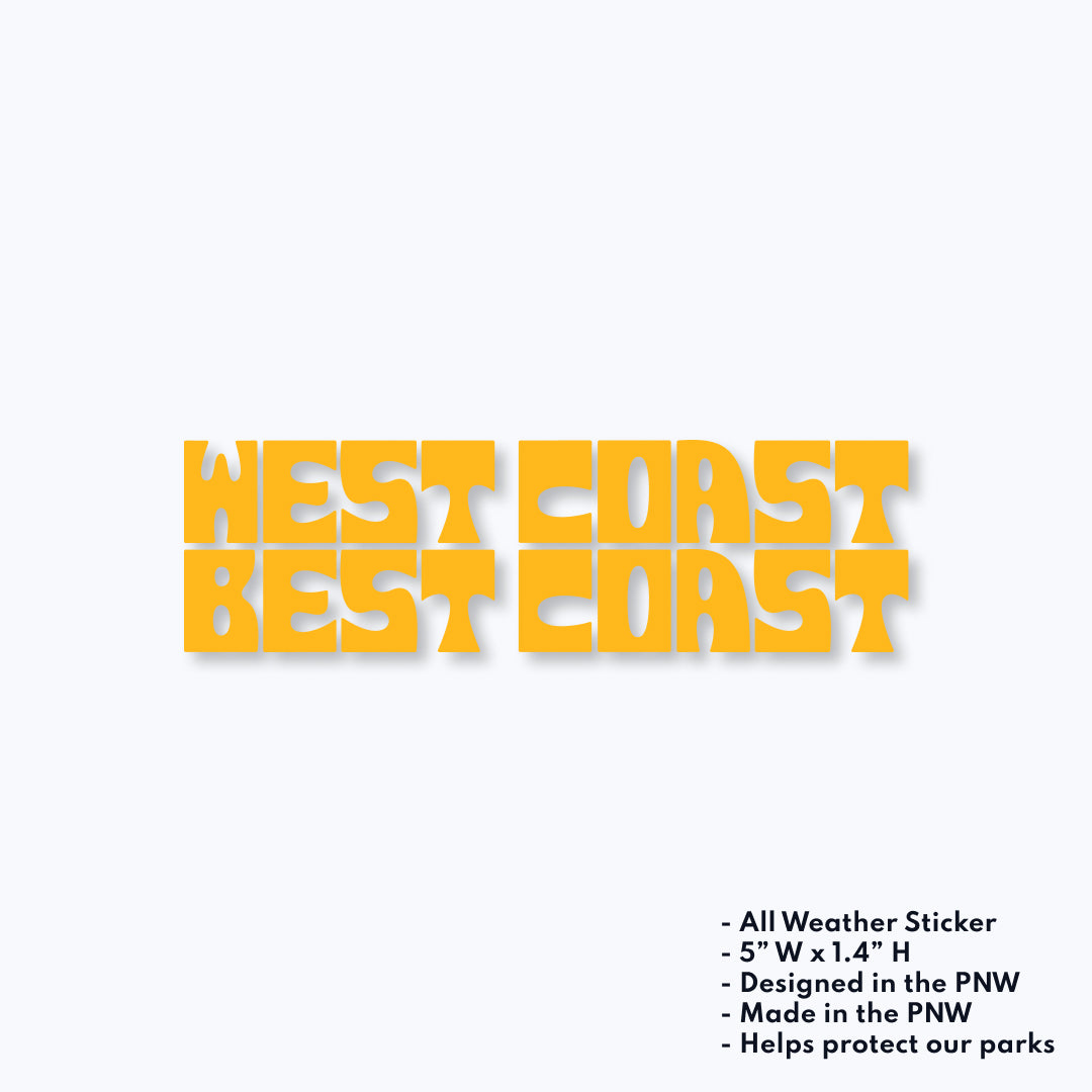 West Coast Best Coast Vinyl Decal