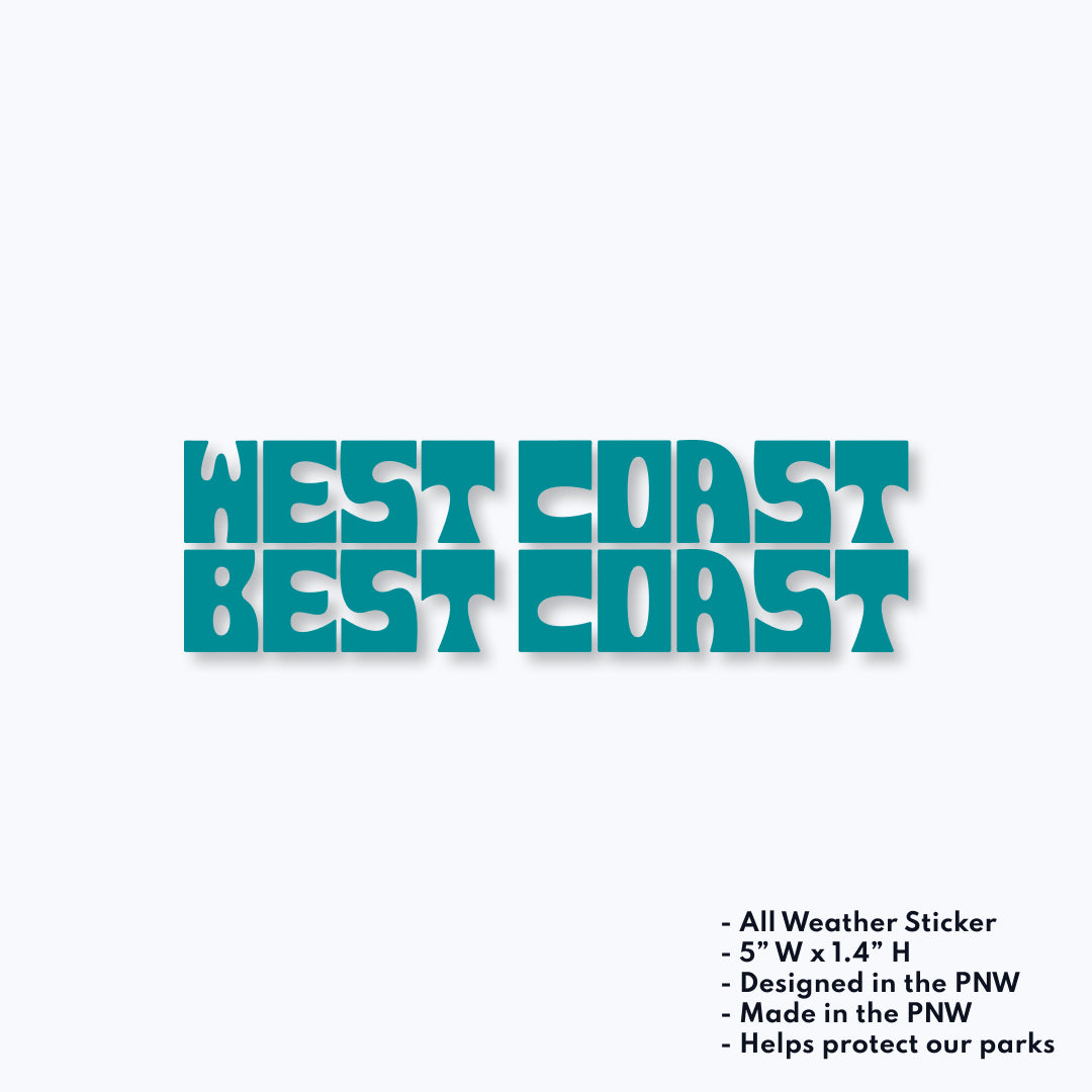 West Coast Best Coast Vinyl Decal
