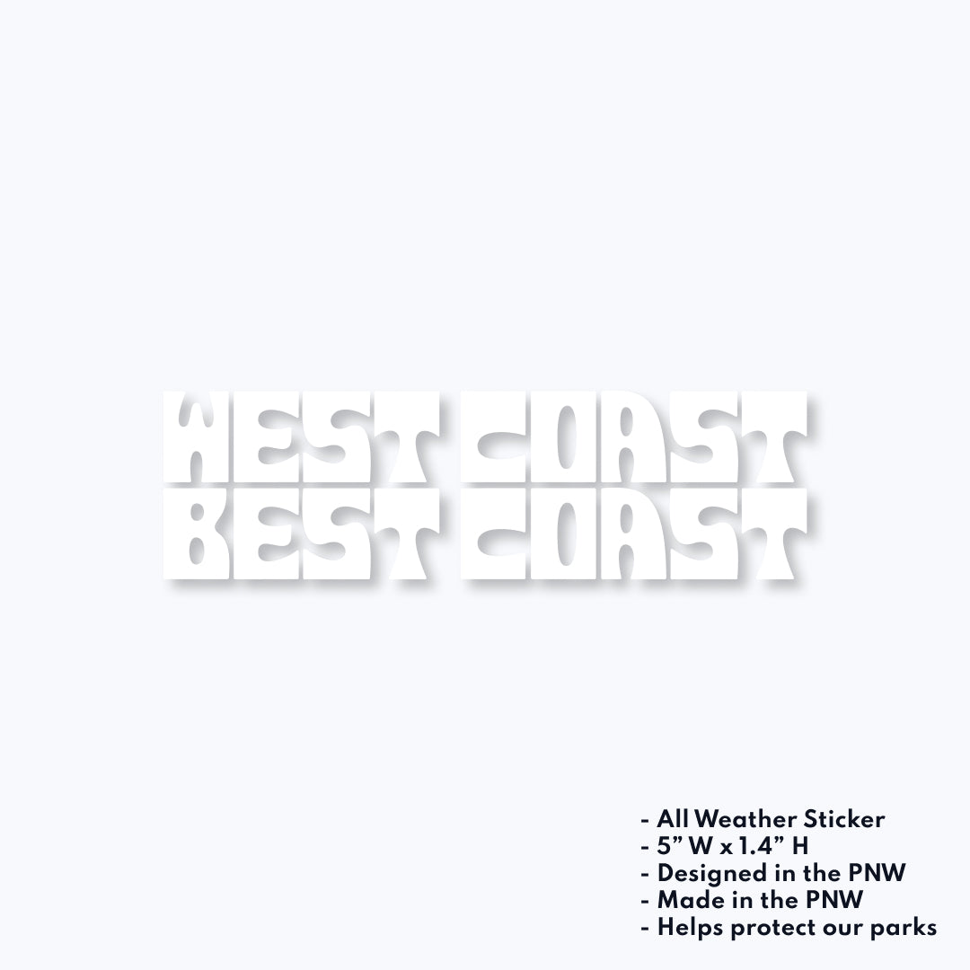 West Coast Best Coast Vinyl Decal