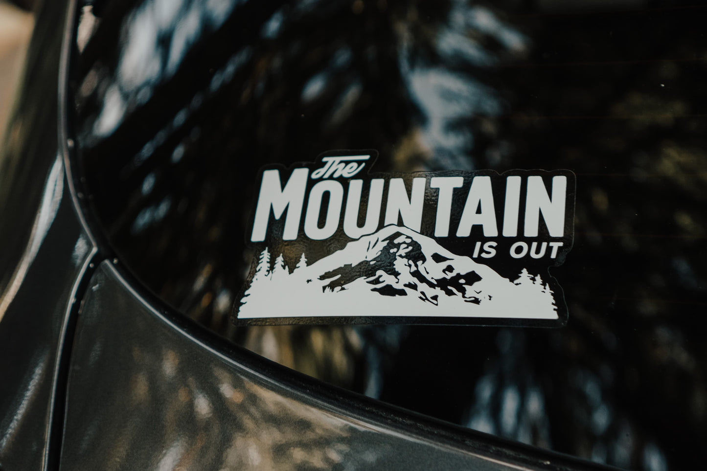 The Mountain Is Out Sticker