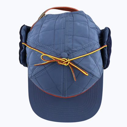 Protect Our Parks Bear 7 Panel Trapper Cap - Navy/Orange