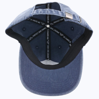 Logo Vintage Wash Dad Cap - Denim