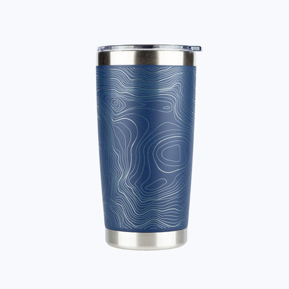 Mount Rainier National Park Topo Travel Coffee Tumbler (20oz) - Navy
