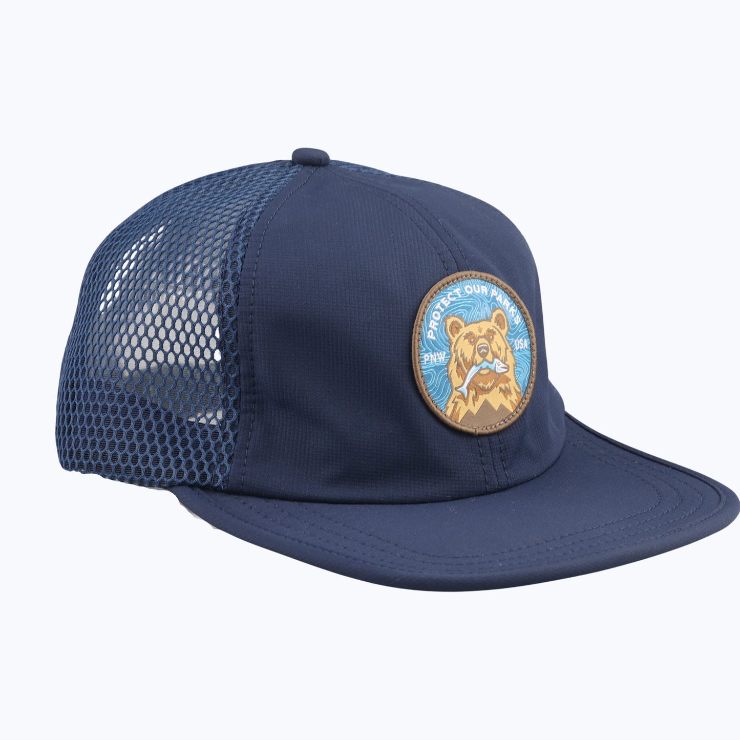 Protect Our Parks Bear Mesh Strapback Tech Cap - Navy
