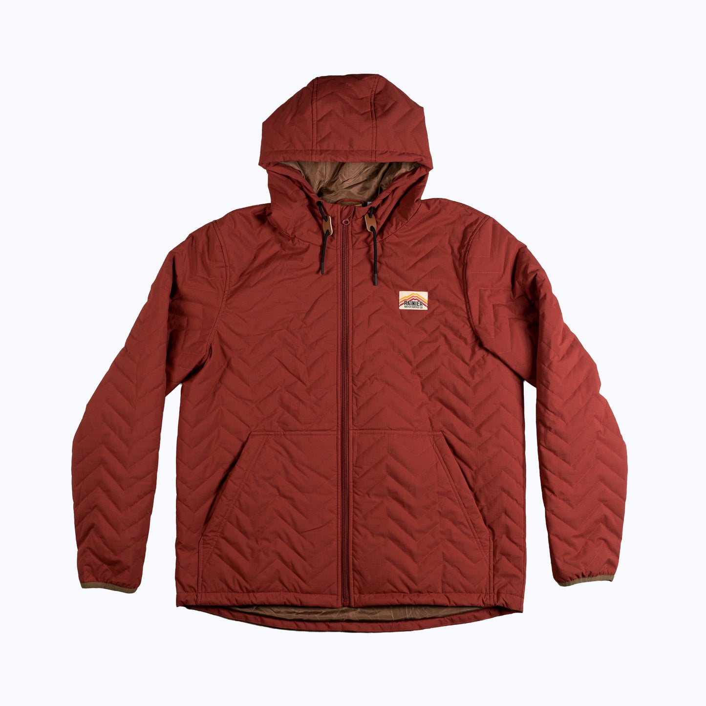 Ridgeline Puffer Quilted Hooded Jacket – Red