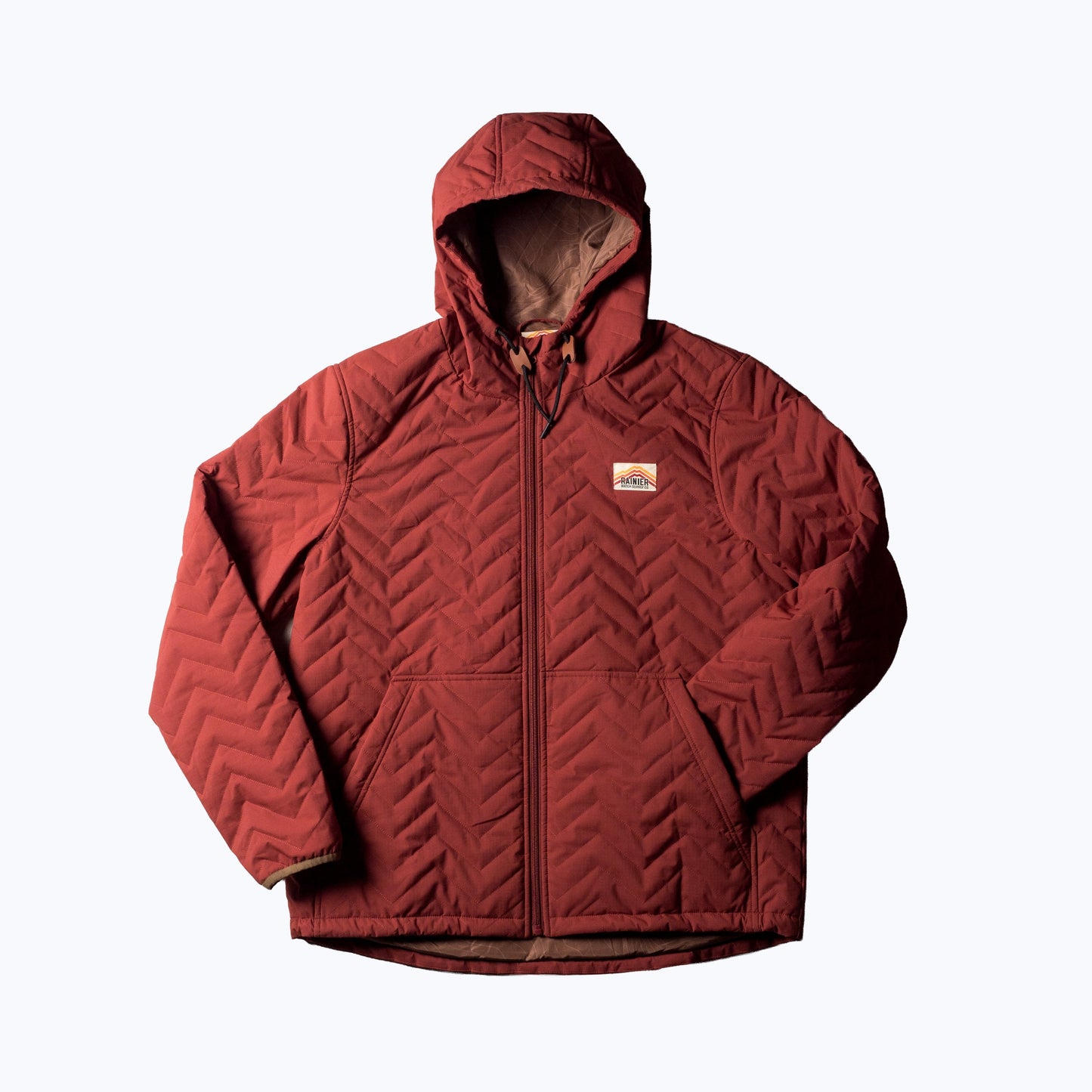 Ridgeline Puffer Quilted Hooded Jacket – Red