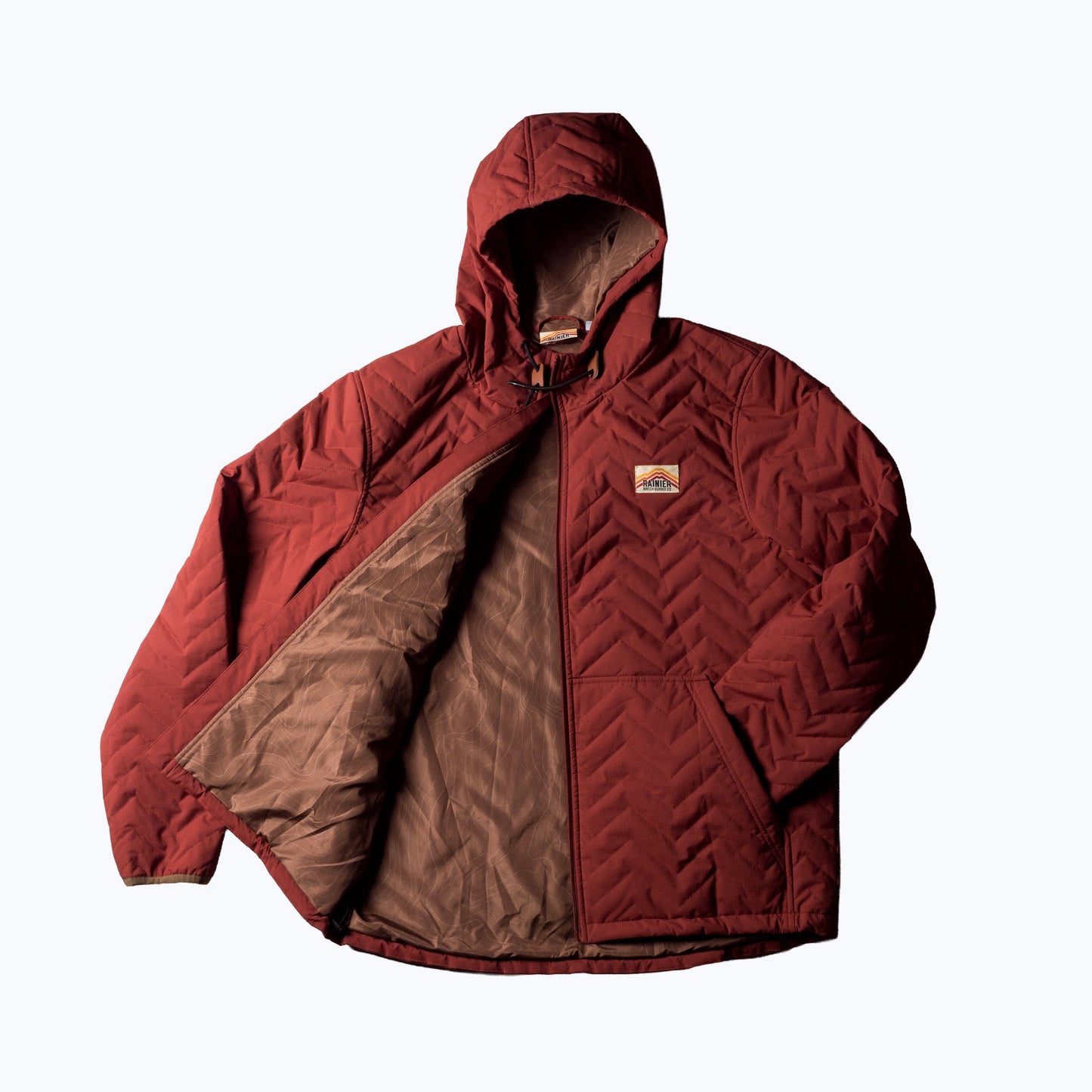 Ridgeline Puffer Quilted Hooded Jacket – Red