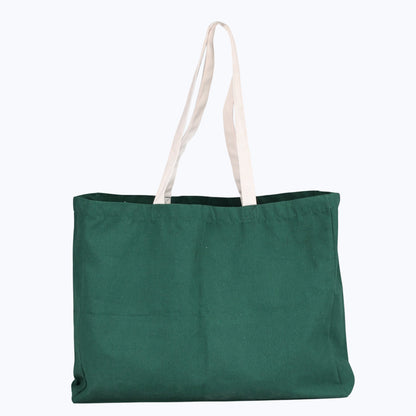 The Mountain Is Out Oversized Organic Tote Bag - Forest Green