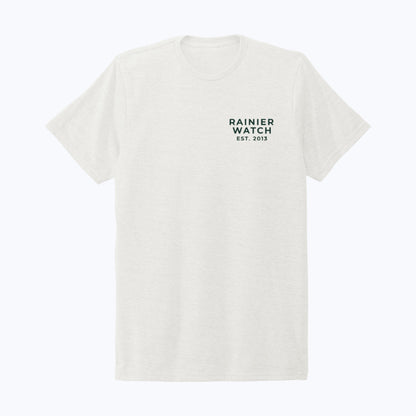 The Mountain Is Out Unisex Eco Tee - Double Sided - Fairly White
