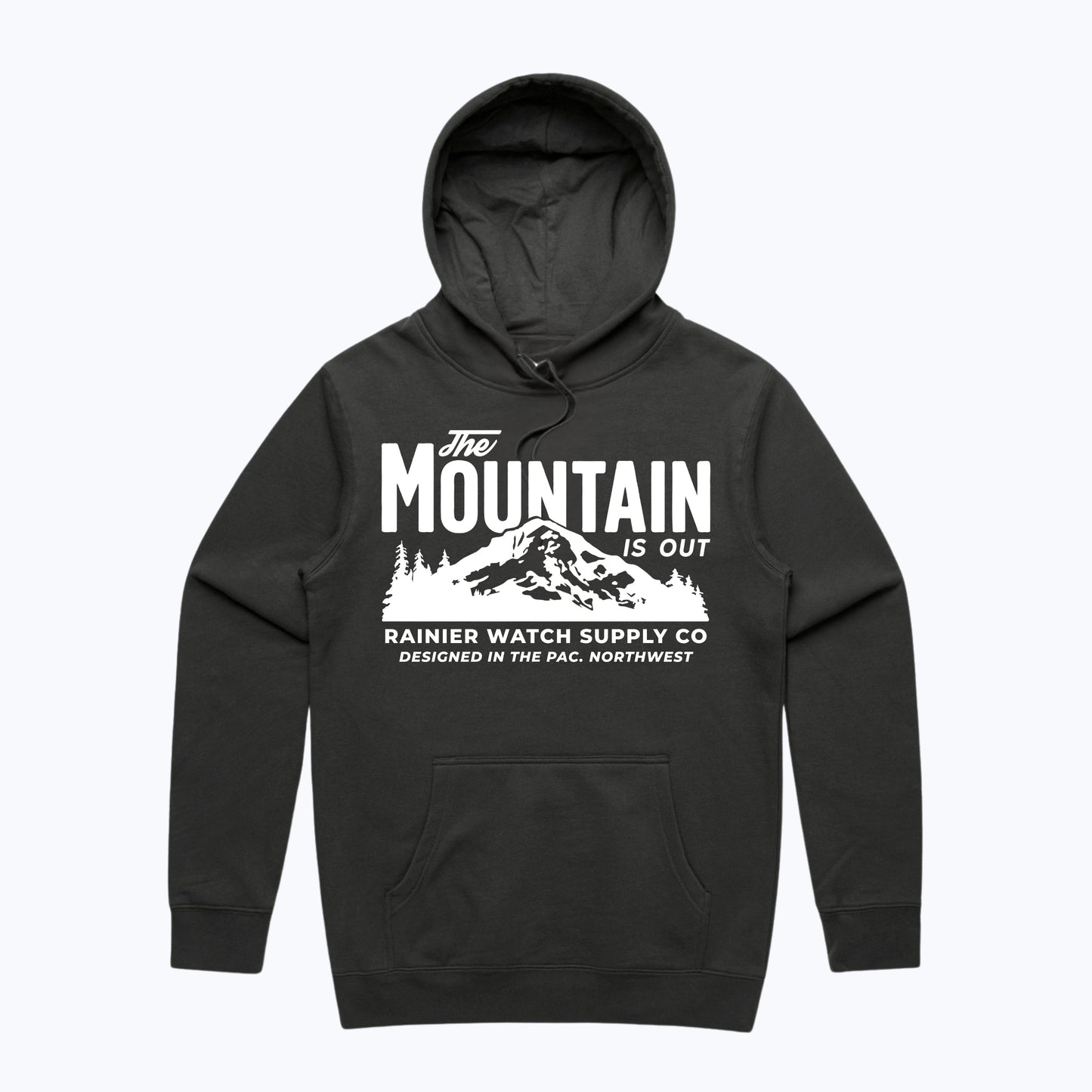 The Mountain Is Out Hoodie - Coal Black