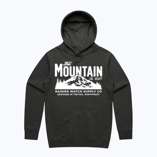 The Mountain Is Out Hoodie - Coal Black