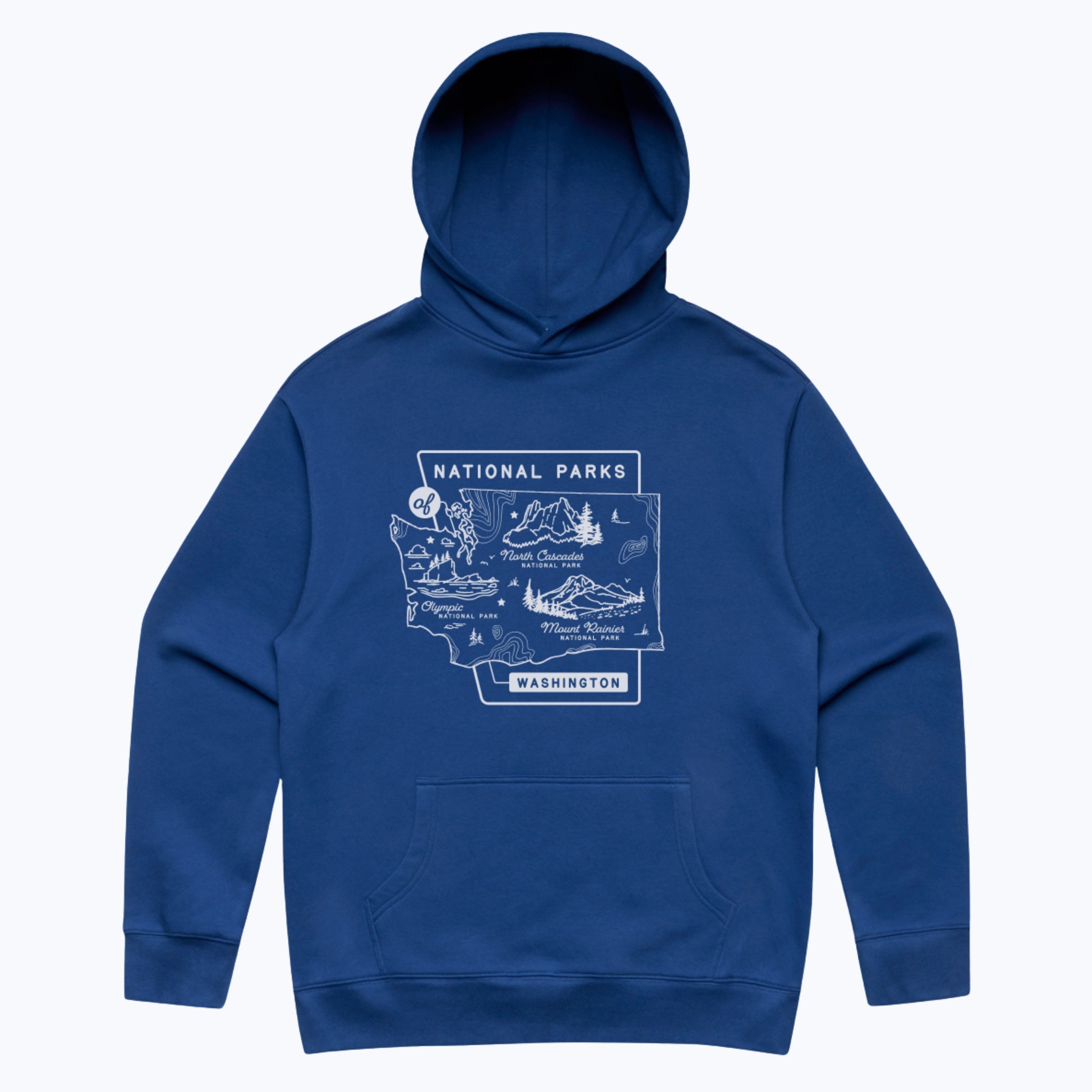 Washington National Parks Relaxed Hoodie - Cobalt