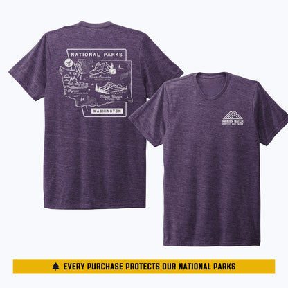 Washington National Parks Eco Tee - Huckleberry Purple