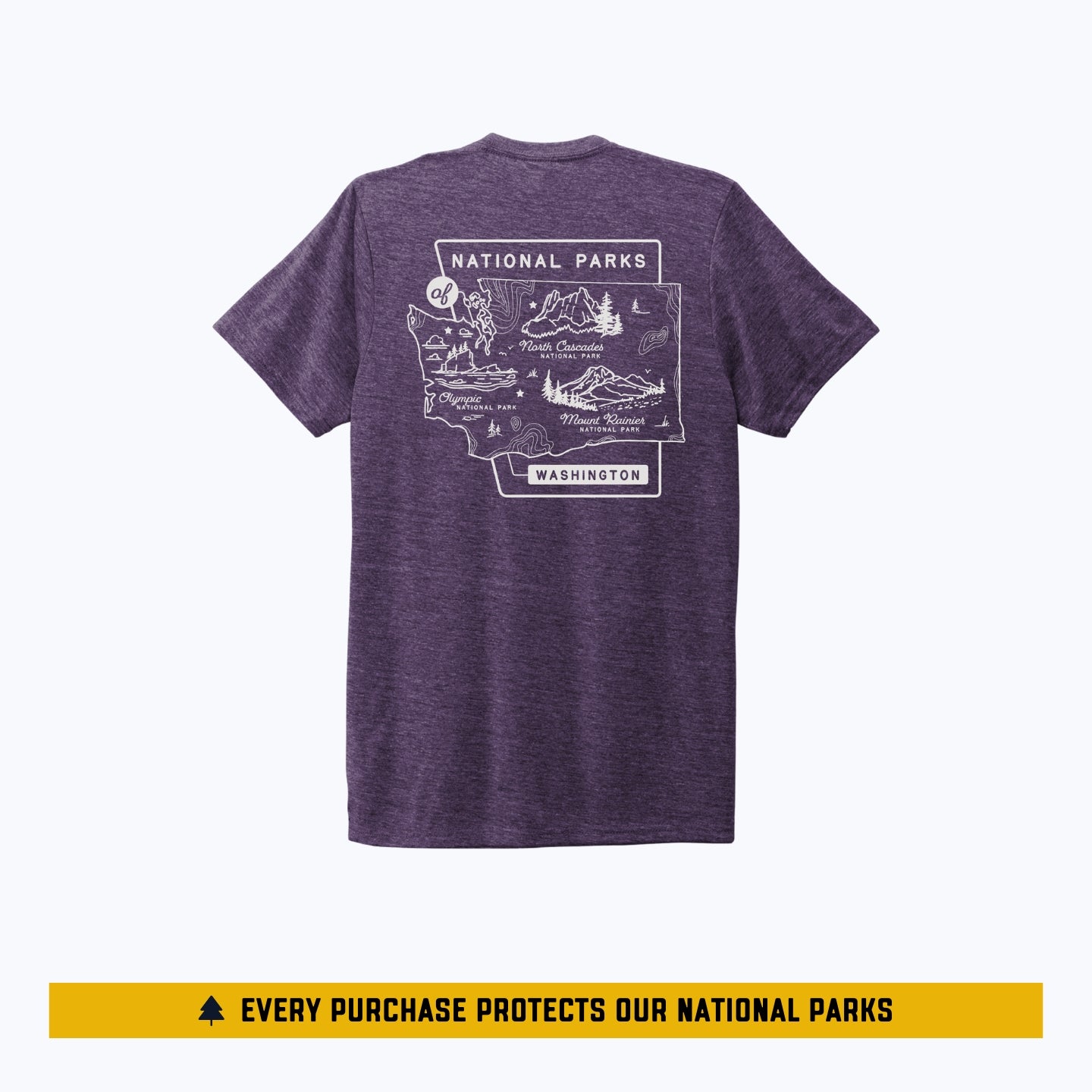 Washington National Parks Eco Tee - Huckleberry Purple