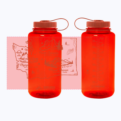 Washington National Parks - 32oz Water Bottle - All Orange
