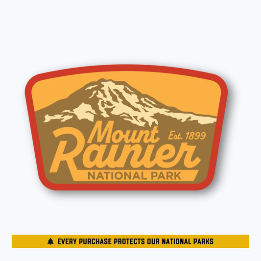 Puyallup Badge Sticker | Mount Rainier National Park Vintage