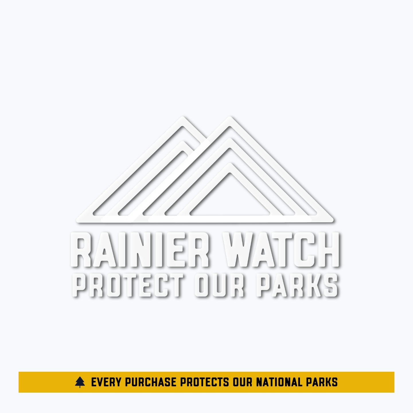 Rainier Watch Protect our Parks Logo Vinyl Decal