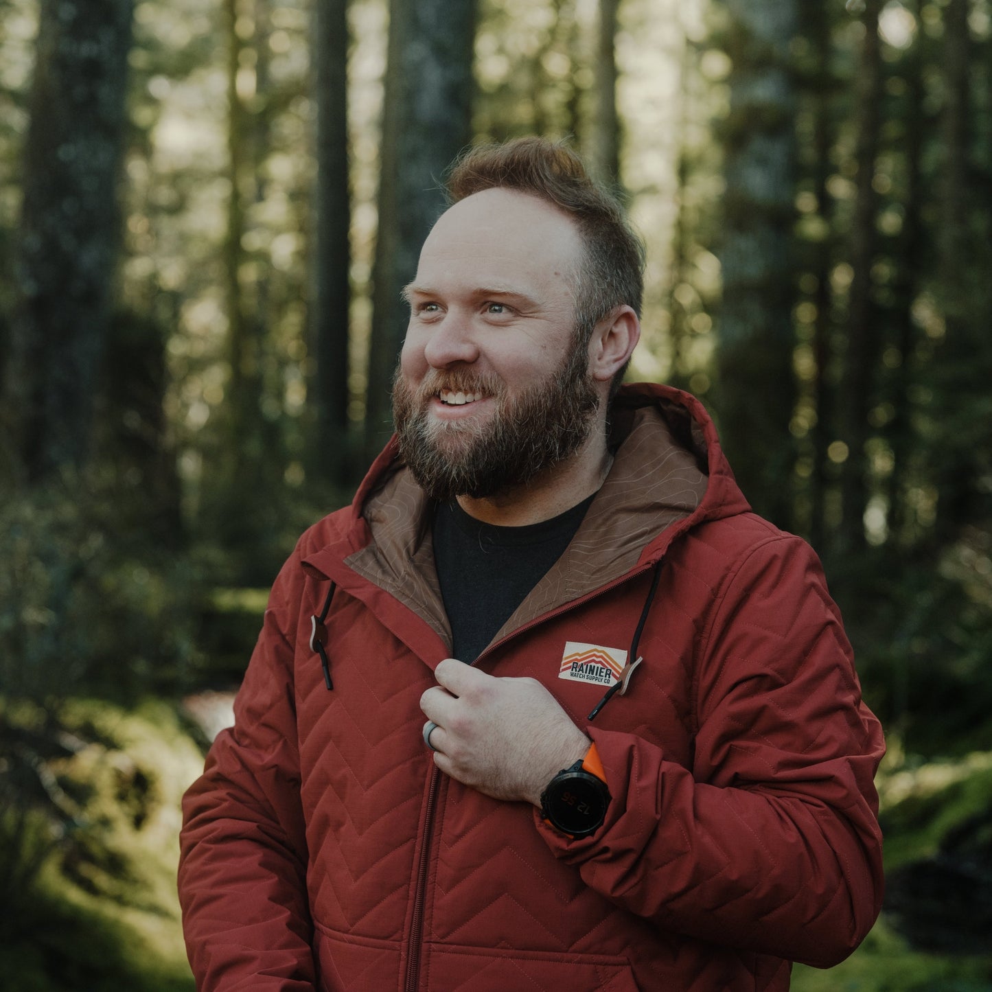 Ridgeline Puffer Quilted Hooded Jacket – Red