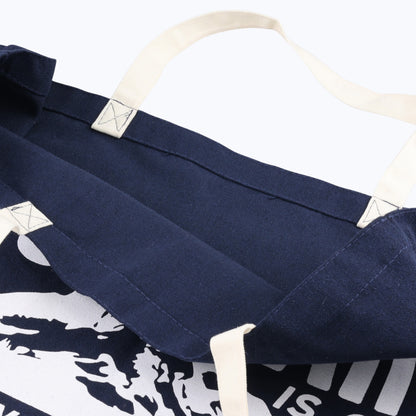 The Mountain Is Out Oversized Organic Tote Bag - Navy