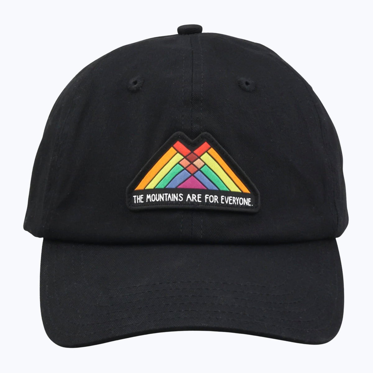 The Mountains Are For Everyone Patch Dad Cap - Black