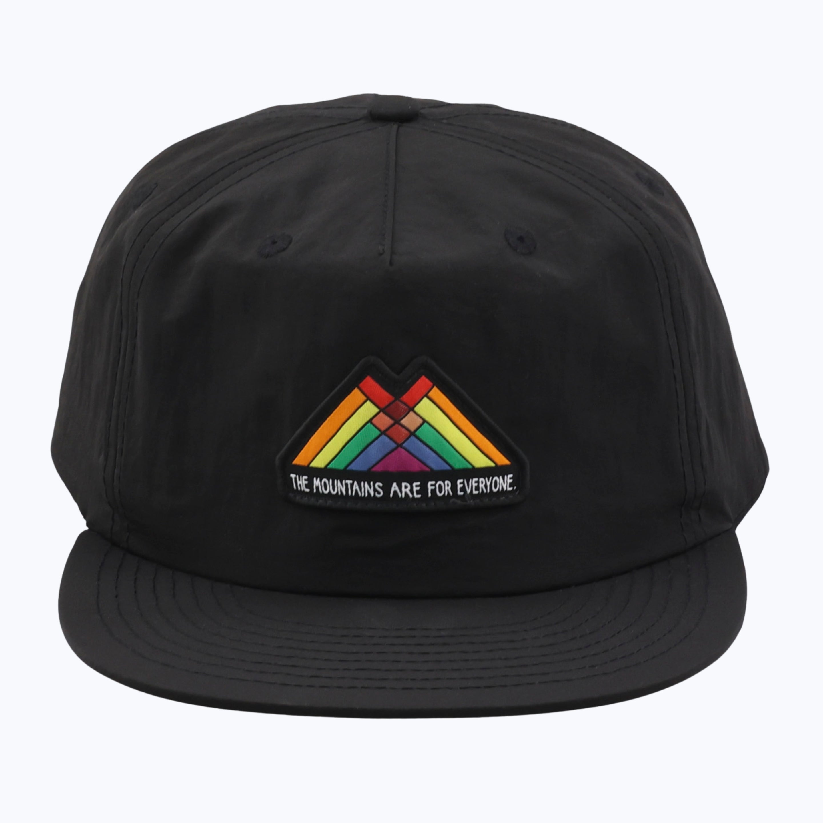 The Mountains Are For Everyone Patch Recycled Nylon Cap - Black