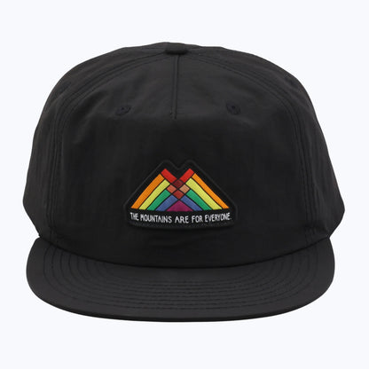 The Mountains Are For Everyone Patch Recycled Nylon Cap - Black