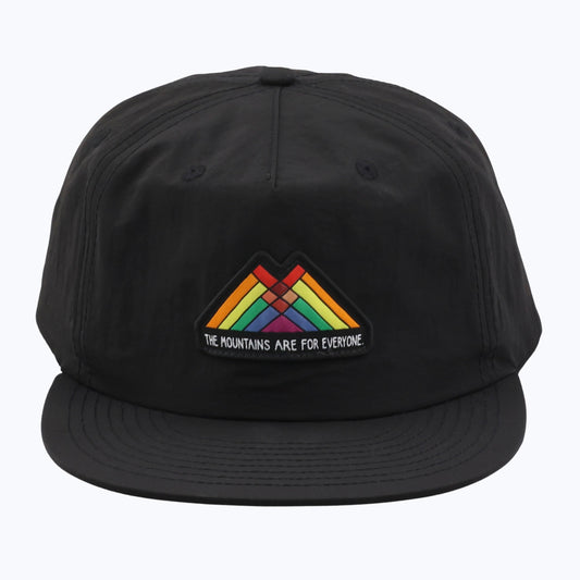 The Mountains Are For Everyone Patch Recycled Nylon Cap - Black