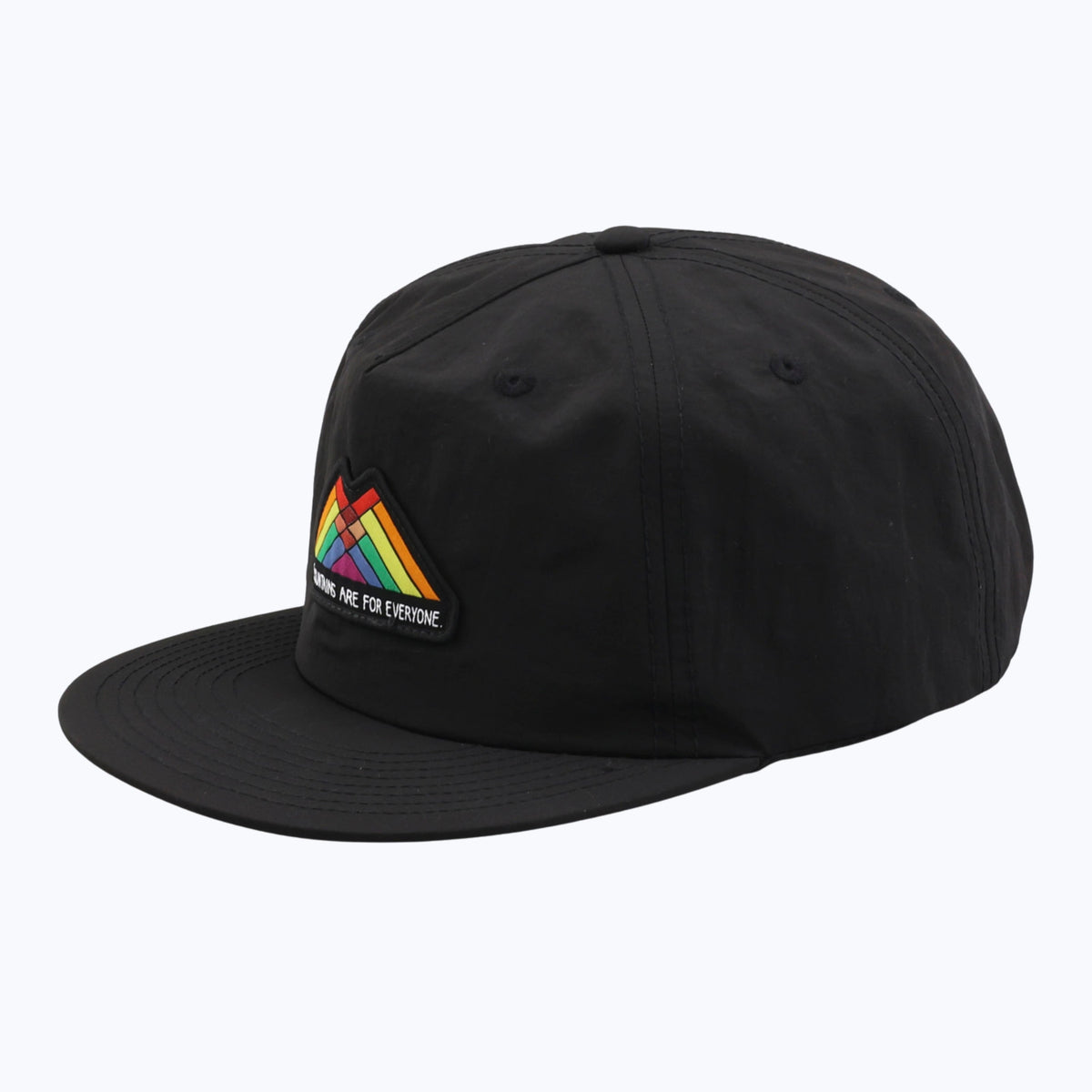 The Mountains Are For Everyone Patch Recycled Nylon Cap - Black