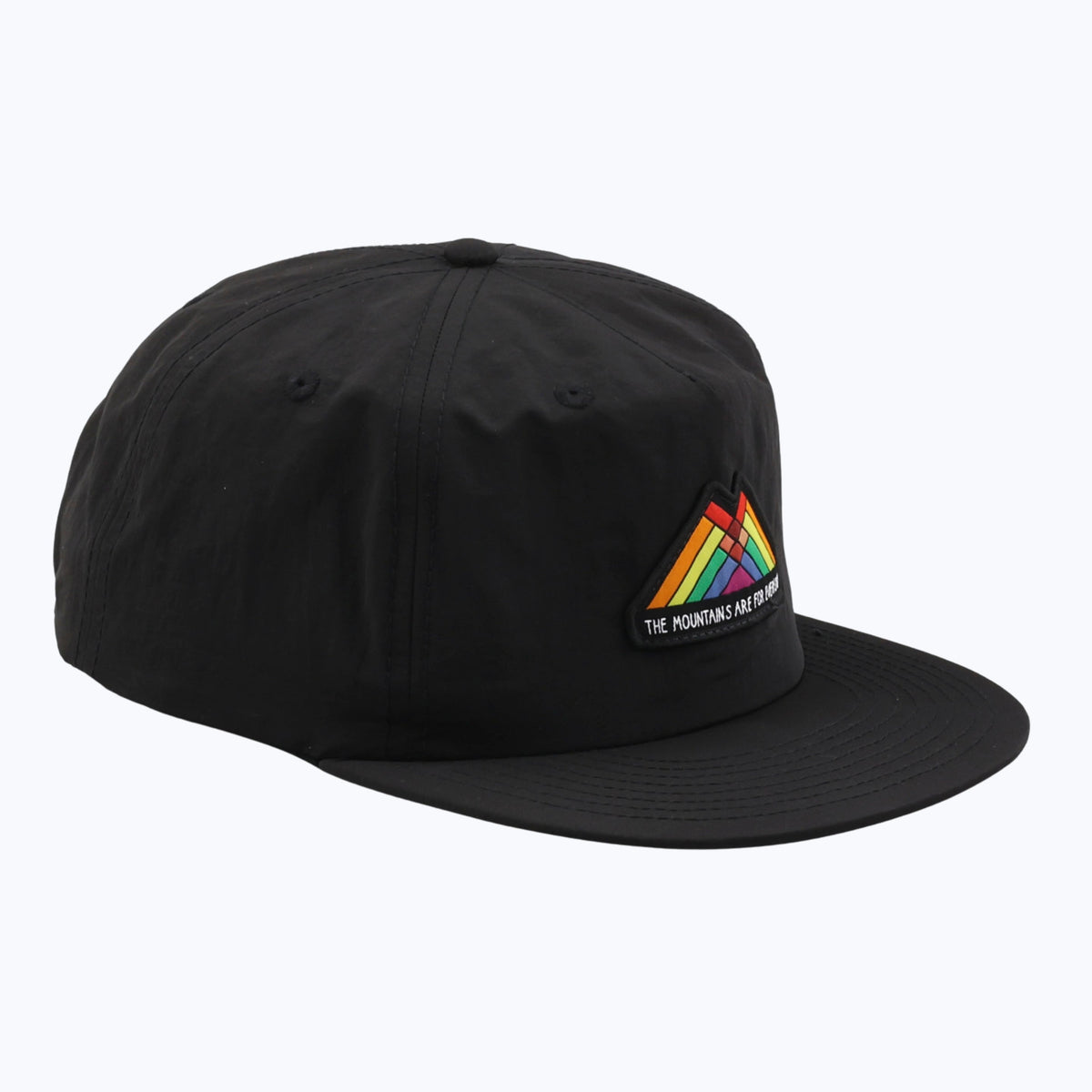 The Mountains Are For Everyone Patch Recycled Nylon Cap - Black