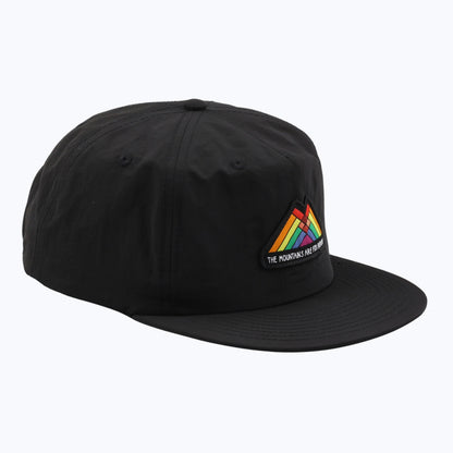 The Mountains Are For Everyone Patch Recycled Nylon Cap - Black