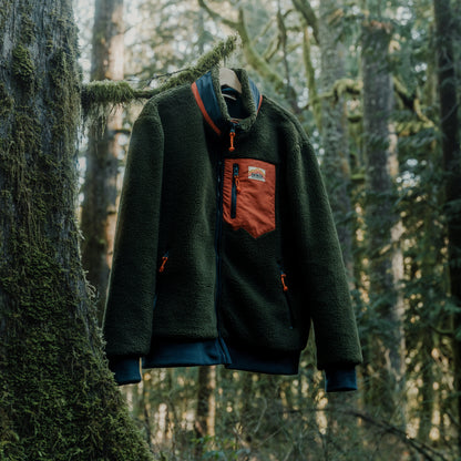 Turbo SuperFleece Jacket - Lined Recycled Fleece - Forest Green