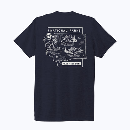 Washington National Parks Eco Tee - Night Sky Navy