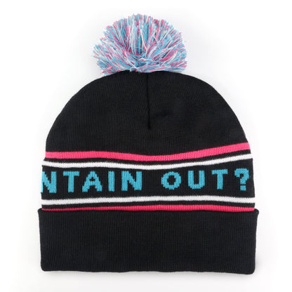 Is The Mountain Out Retro Pom Beanie