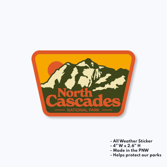 North Cascades National Park Vintage Sticker