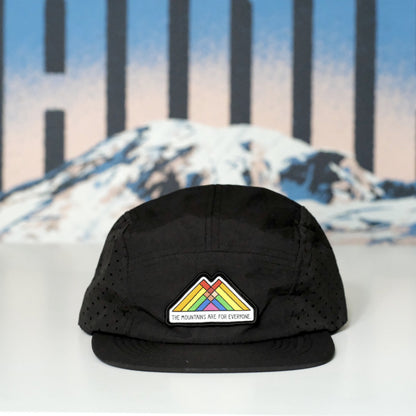The Mountains Are For Everyone Running 5 Panel Patch Cap