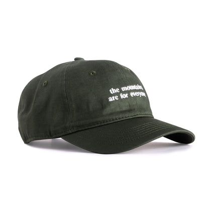 The Mountains Are For Everyone Dad Hat (Forest Green) - Embroidered Text Cap