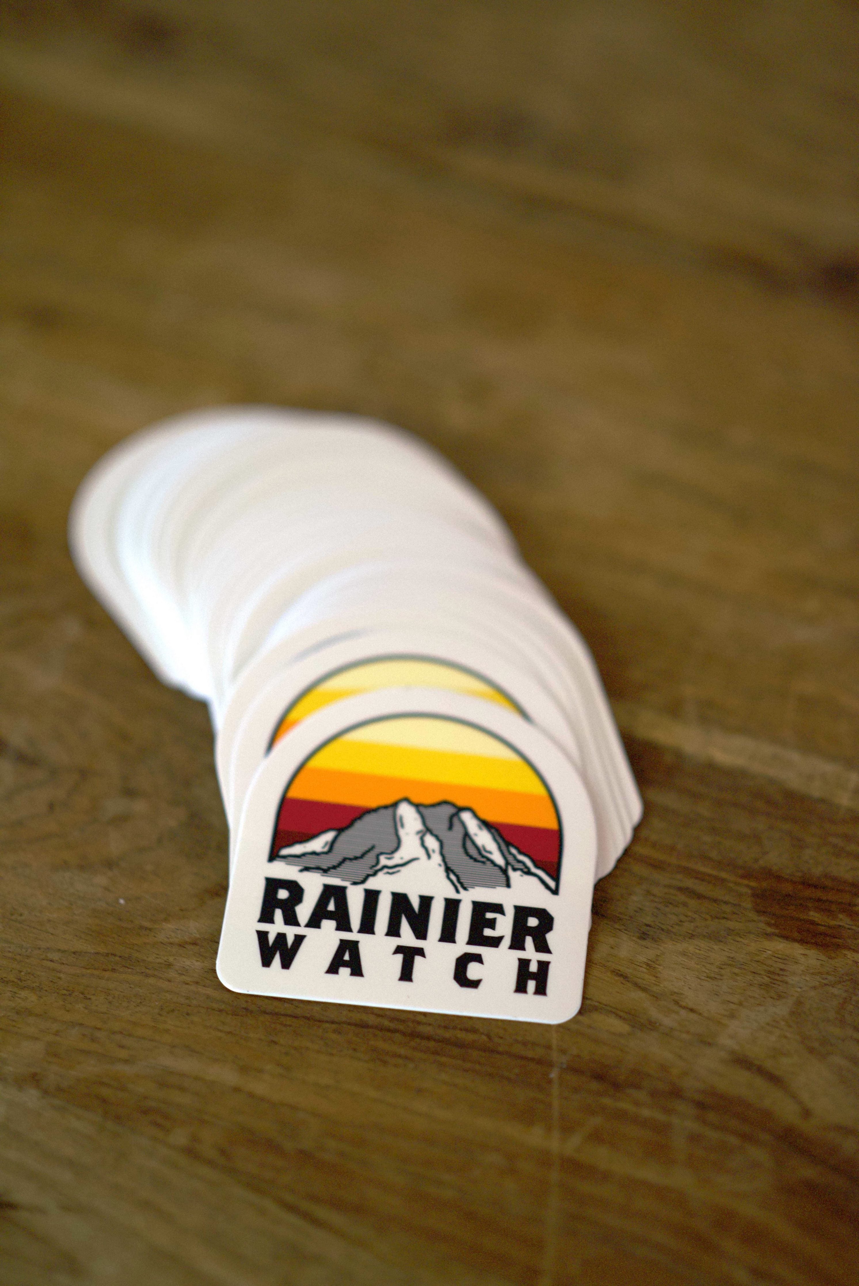 Rainier Watch Sunset Triple Gradient Sticker – Rainier Watch - Wholesale